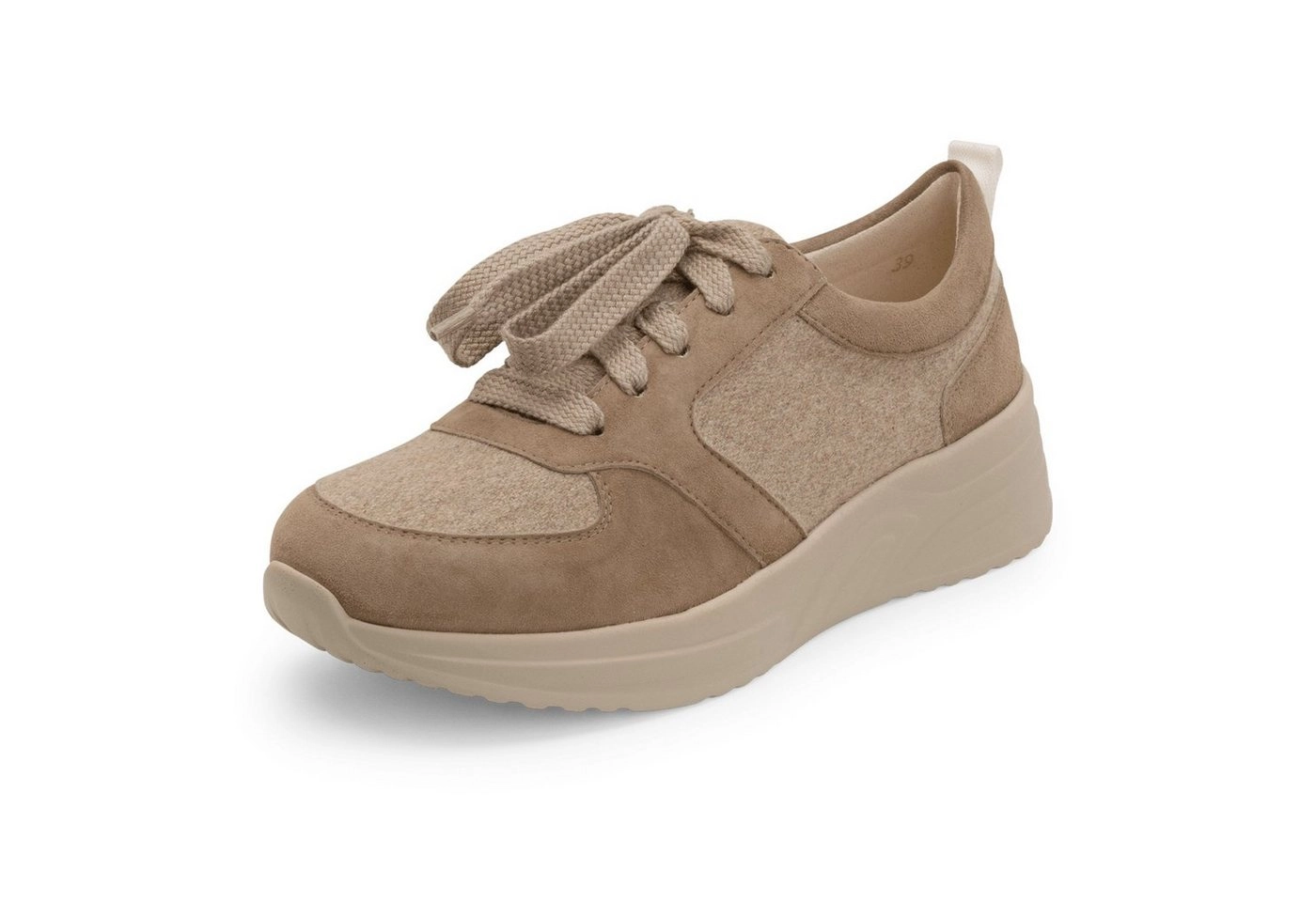 vitaform »Damen Sneakers Wolle« Sneaker Damensneaker Samt Wollfilz - Sneaker mit weicher Sohle aus recycelter Wolle und Ziegen - Leder Freizeitschuh mit bequemer Passform und austauschbarem Luftpolster Bett