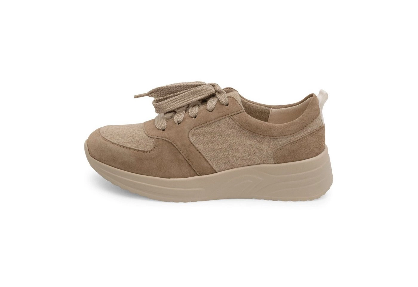 vitaform »Damen Sneakers Wolle« Sneaker Damensneaker Samt Wollfilz - Sneaker mit weicher Sohle aus recycelter Wolle und Ziegen - Leder Freizeitschuh mit bequemer Passform und austauschbarem Luftpolster Bett