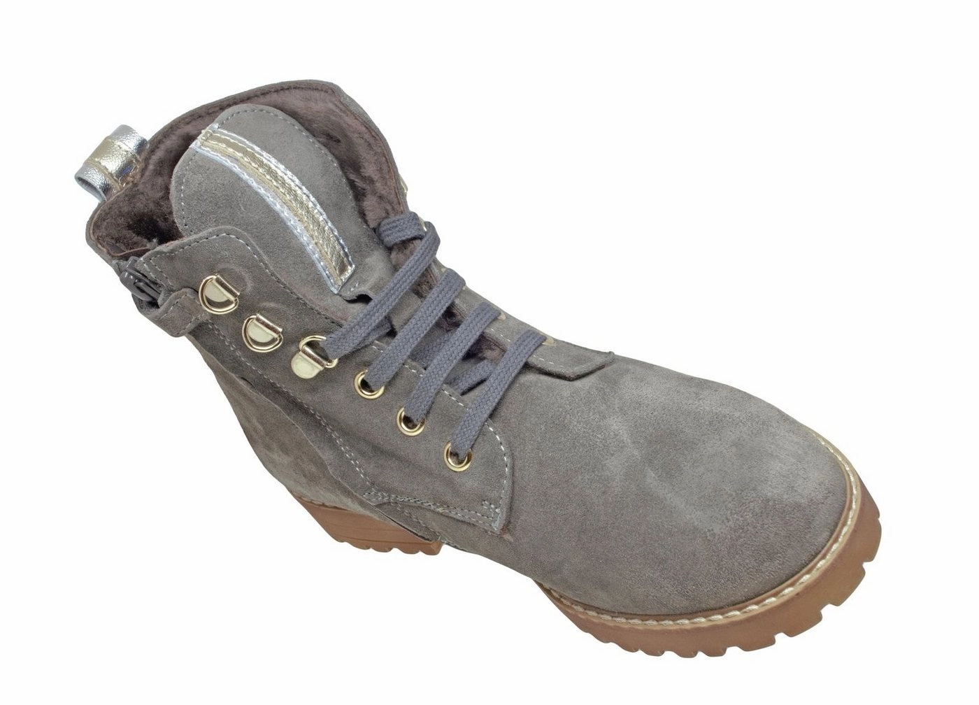 Clic »Clic 9836 Stiefeletten Boots Leder Lammfell« Schnürstiefelette