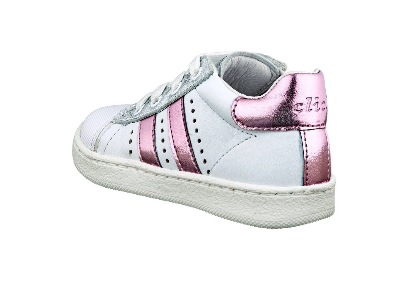 Clic »Clic Lauflernschuhe Schuhe Kinder Leder Weiß 9773« Schnürschuh