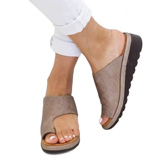 Jormftte »Hausschuhe Splints Frauen Big Toe Hallux Valgus Stütze Plattform Sandale Schuhe zur Behandlung Damen Lässige« Pantolette (Paket, 1pcs) Lässig, unisex