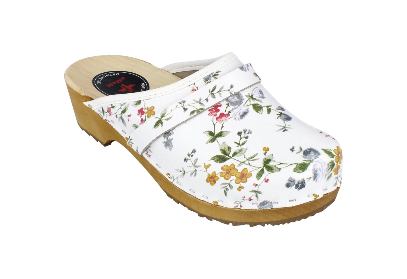 Cloque »Clog weiß mit Blumenmotiv« Clog Outdoor & Garten