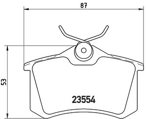 BREMBO Bremsbelagsatz VW,AUDI,FORD P 85 020X 1E0698451,1E0698451B,1E0698451C 1E0698451D,1E0698451E,1E0698451G,1H0615415,1H0615415A,1H0615415D,425223