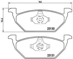 BREMBO Bremsbelagsatz VW,AUDI,SKODA P 85 041X 1J0615115,1J0698151,1J0698151A 1J0698151B,1J0698151C,1J0698151H,1J0698151J,1JE698151B,1KD698151