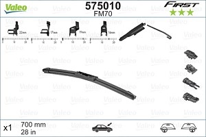 VALEO Scheibenwischer VW,MERCEDES-BENZ,OPEL 575010 1611354280,1611354380,6423K3 5176786,5176822,1608738780,1611354280,1611354380