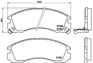 BREMBO Bremsbelagsatz PEUGEOT,CITROËN,MITSUBISHI P 54 017X MB857837,4605A492,4605A562 4605A717,4605A730,4605A774,4605B415,4605B802,4605B804,DBP511118