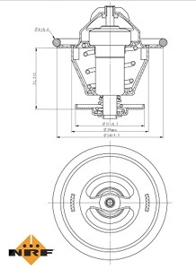 NRF Kühlwasserthermostat VW,AUDI,MERCEDES-BENZ 725214 03G121113A,044121113,056121113D 1002788,1031881,1096699,1540061,6100372,6106381,6176366,1338033