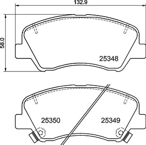 BREMBO Bremsbelagsatz HYUNDAI,KIA P 30 122 58101C8A00,58101C8A10,58101C8A50 58101C8A60,58101H5A25,58101H9A60,58101H8A05,58101H9A10