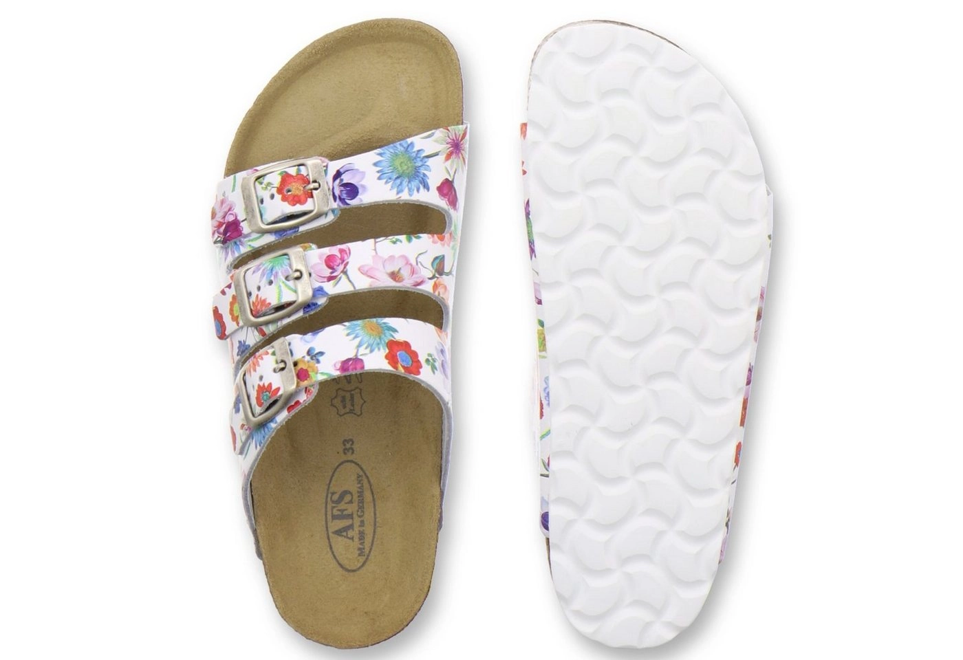 AFS-Schuhe »1133« Pantolette für Mädchen aus Leder mit Fußbett, Made in Germany