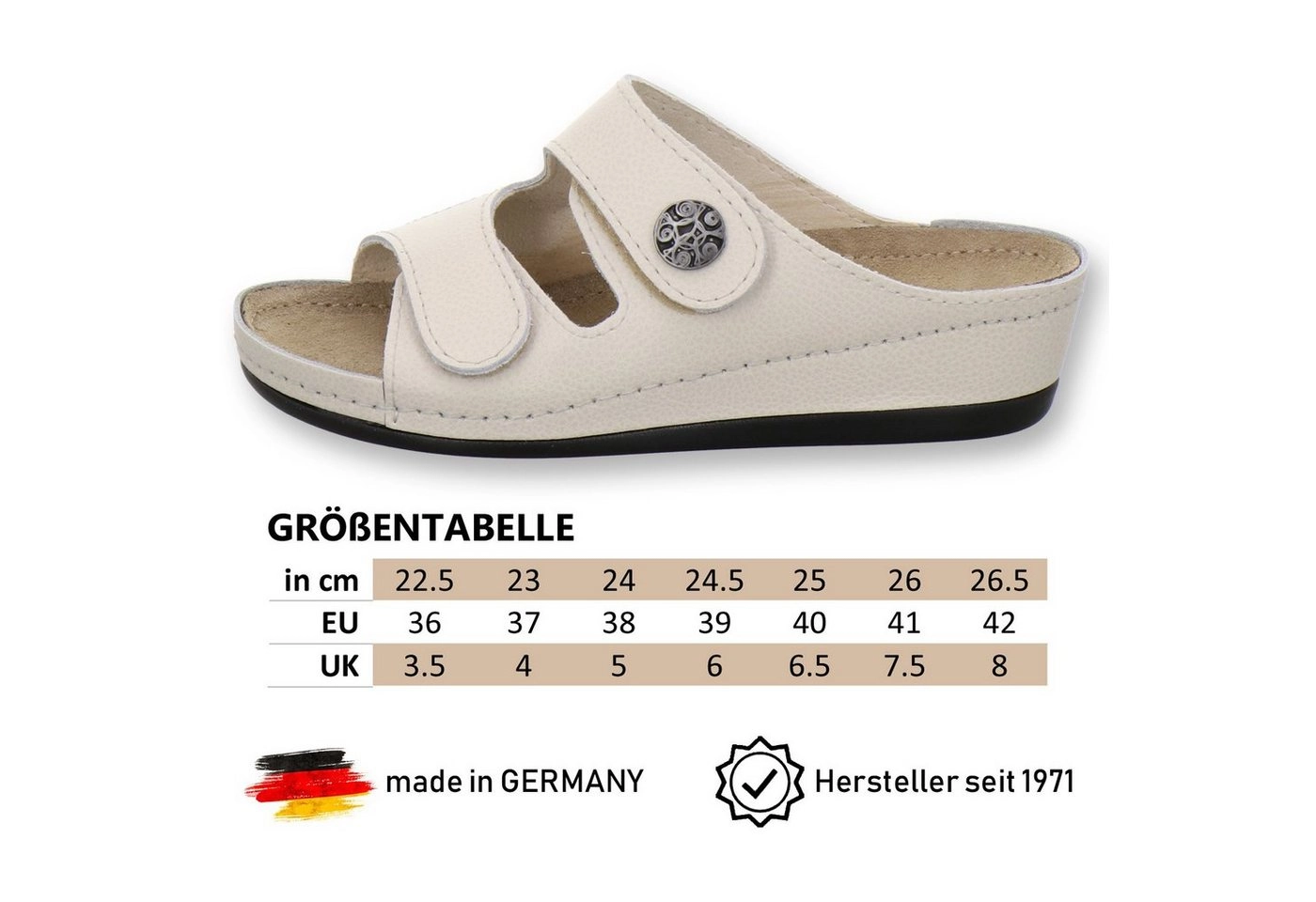 AFS-Schuhe »2095H« Keilpantolette für Damen aus Leder - Hallux Valgus, Made in Germany