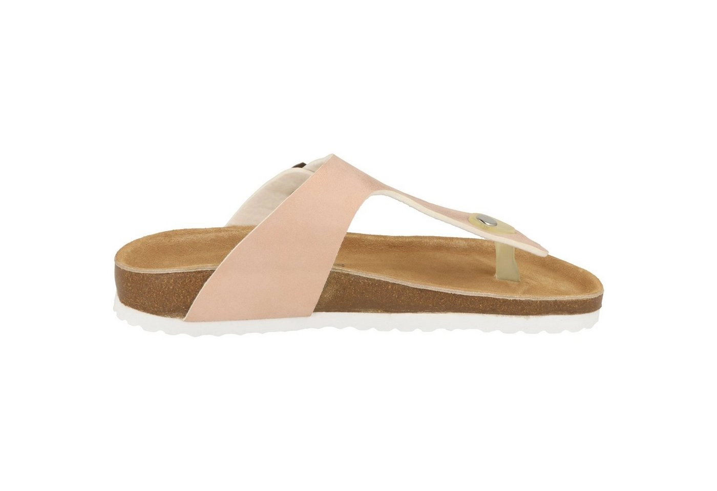 SUPERSOFT »274-613 Damen Schuhe Zehentrenner Pantoletten Lederfußbett Rosegold« Zehentrenner