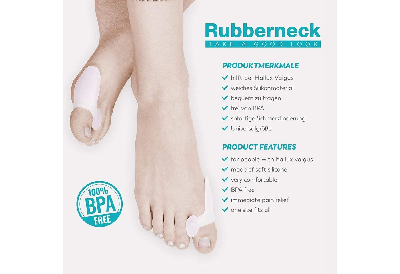 RUBBERNECK »Hallux Valgus Zehenspreizer 6er Set - Weiches Silikon Gel« Zehentrenner