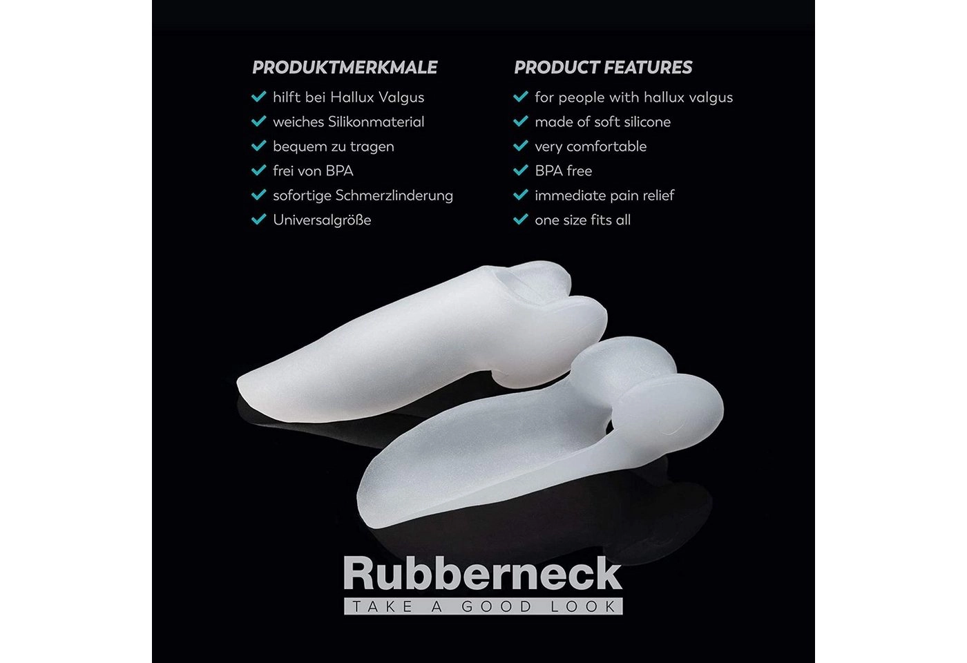 RUBBERNECK »Hallux Valgus Zehenspreizer 6er Set - Weiches Silikon Gel« Zehentrenner
