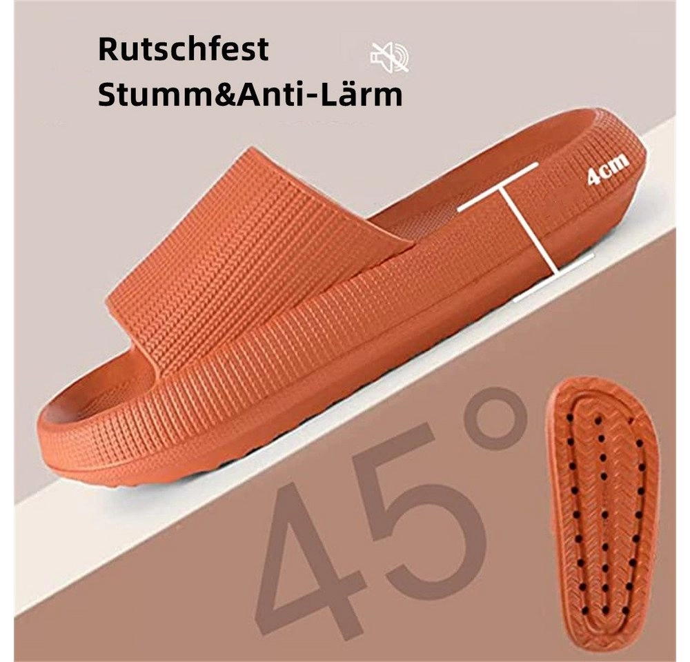 DESI-LEB »Badeschuhe Herren Damen,Badeschlappen Cloudyzz Schlappen Wolke Hausschuhe Gummi Home Slippers rutschfeste Pantoletten Sommer Garten Badelatschen Flip Flops« Hüttenschuhe