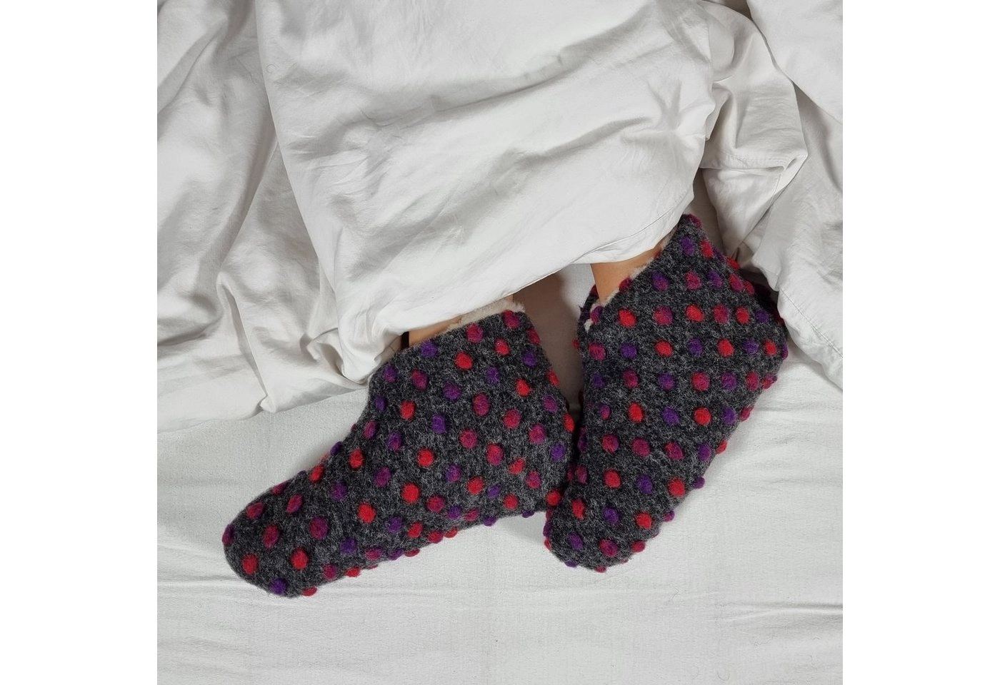 NYVI »Bettschuhe IamFlauschi aus Wolle - Warme Hausschuhe für Damen und Herren« Bettschuh Kuschelig & Weich, für Erwachsene und Kinder, 36 37 38 39 40 41 42 43 44 45