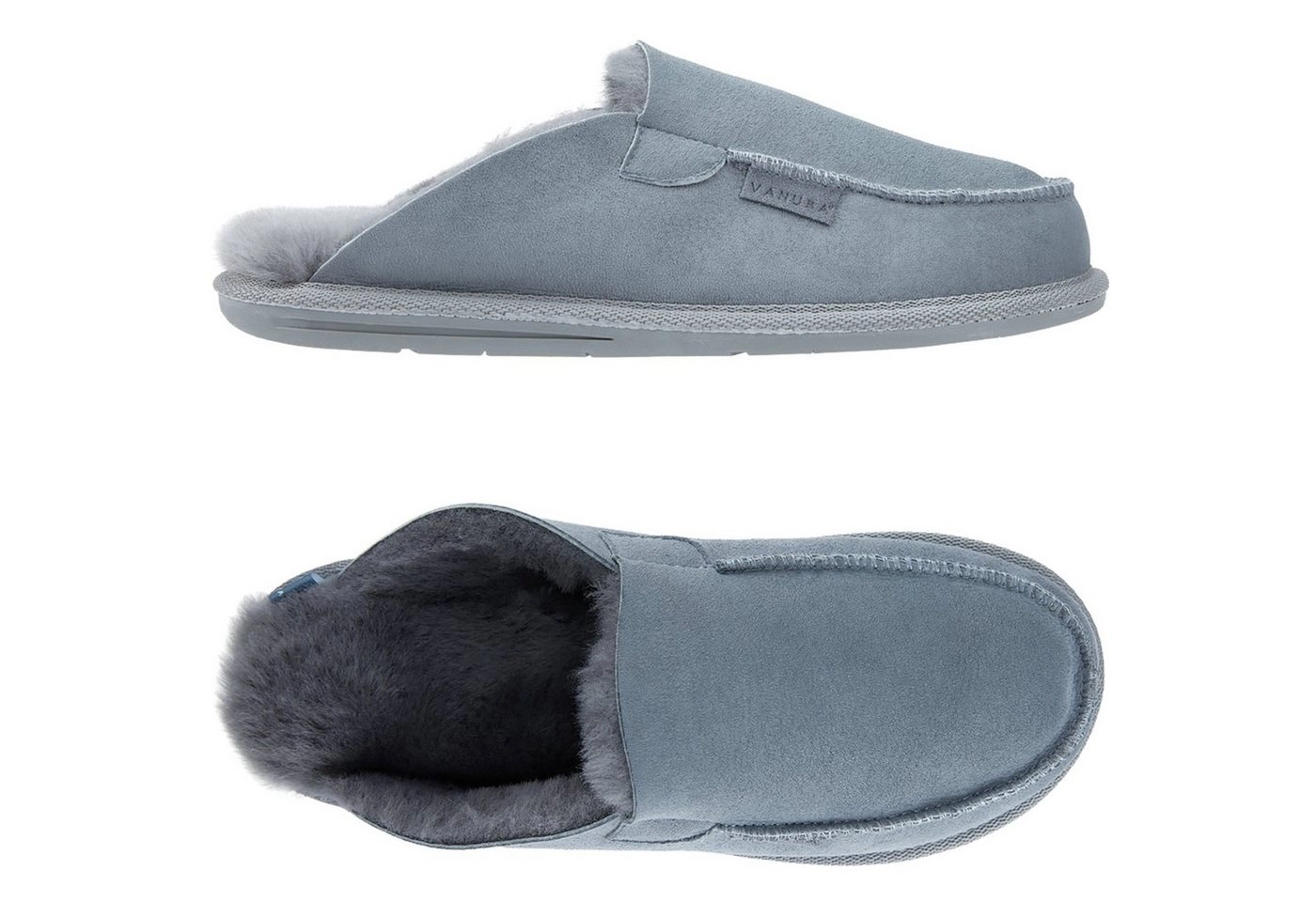 Vanuba »AWASSI Herren« Hausschuh Echtleder Hüttenschuhe/Winter-Hausschuhe/Gefüttert