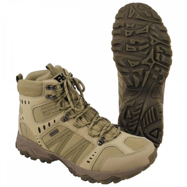 MFH »HighDefence Einsatzstiefel, "Tactical", coyote tan - 39« Wanderschuh hochwertige HBR Membran®