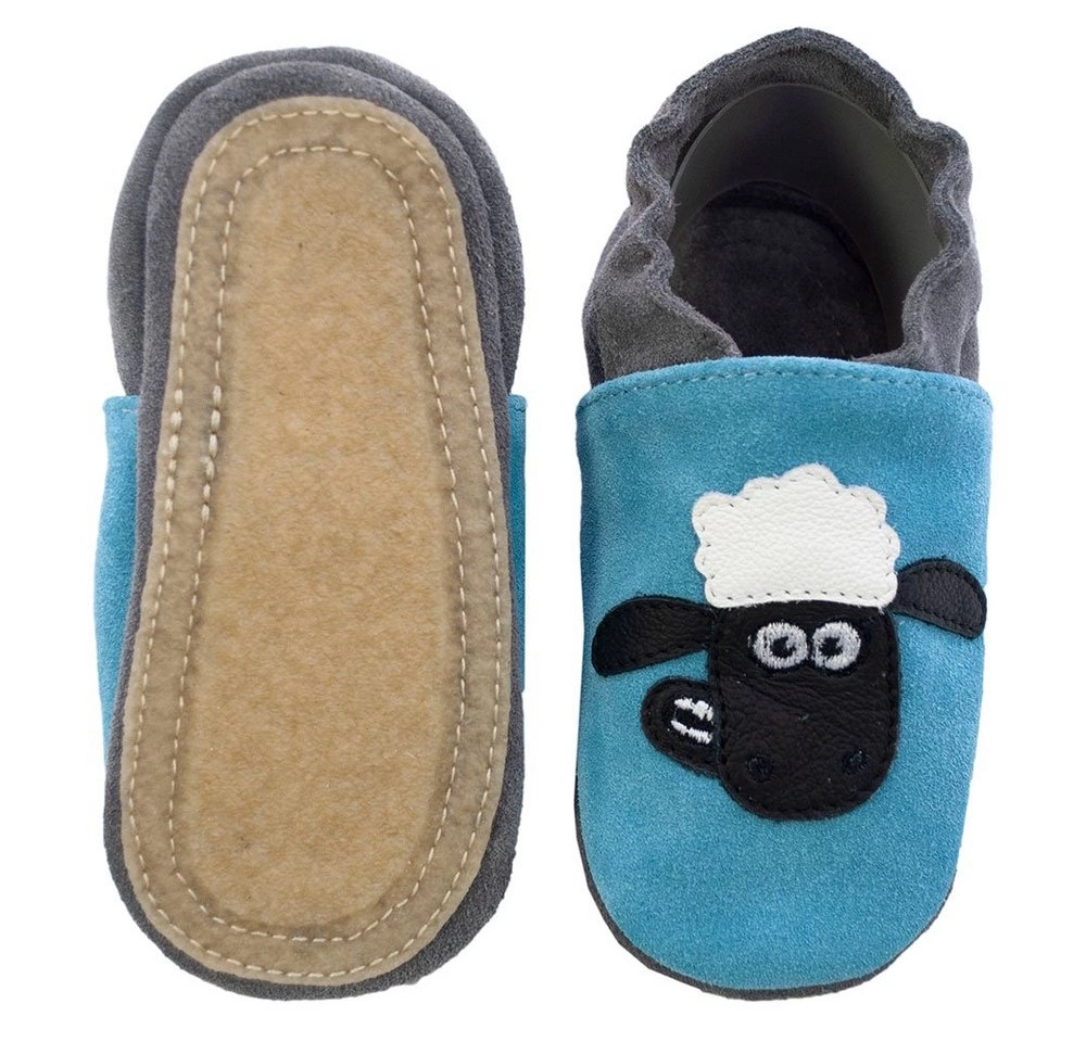 HOBEA-Germany »Kitaschuhe Hausschuhe Kinderschuhe mit Shaun das Schaf« Lauflernschuh