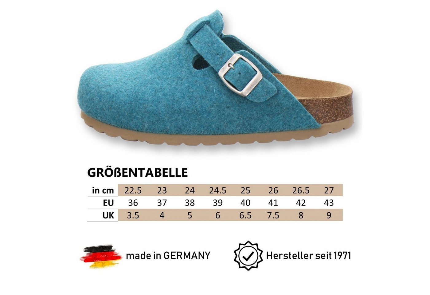 AFS-Schuhe »26900« Hausschuh für Damen aus Filz mit Fußbett, Made in Germany