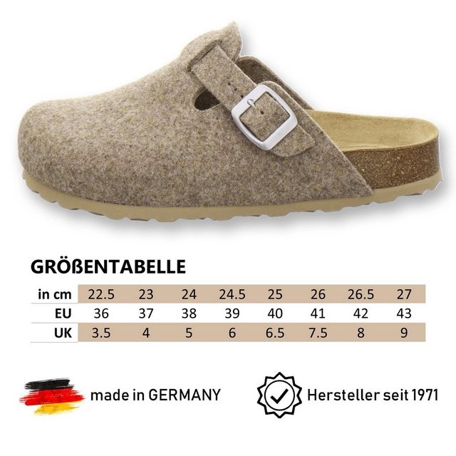 AFS-Schuhe »26900« Hausschuh für Damen aus Filz mit Fußbett, Made in Germany