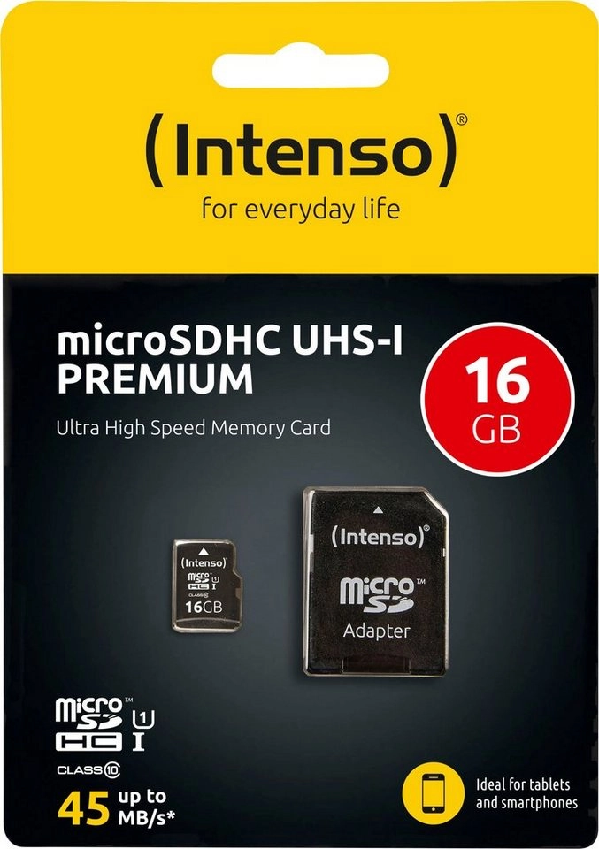 microSDHC UHS-I 16 GB, Speicherkarte