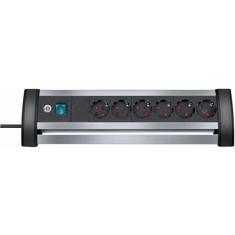 Alu-Office-Line Steckdosenleiste 6-fach