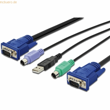 KVM Adapterkabel PS/2 für Digitus KVM Konsolen