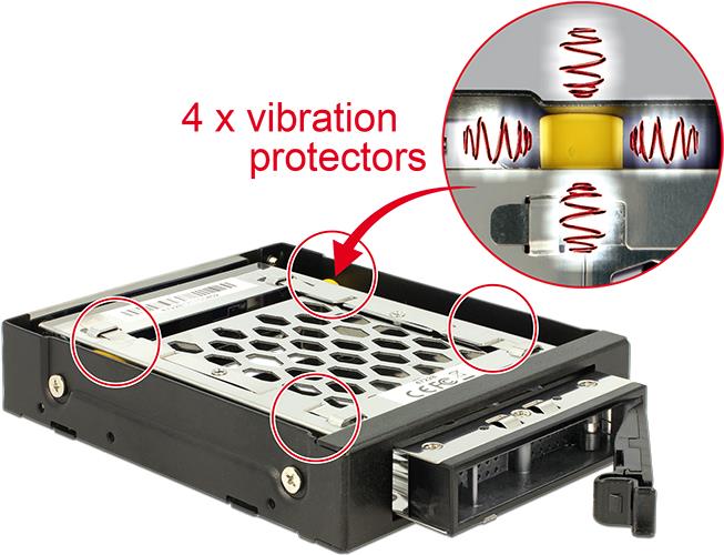 3,5" Wechselrahmen für 1x 2,5" SATA/SAS HDD/SSD