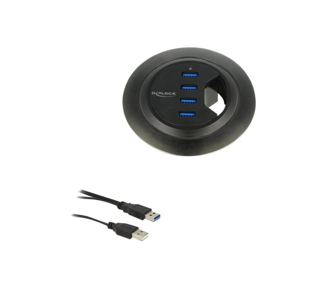 Tisch-Hub 4x USB 3.0 60mm, USB-Hub