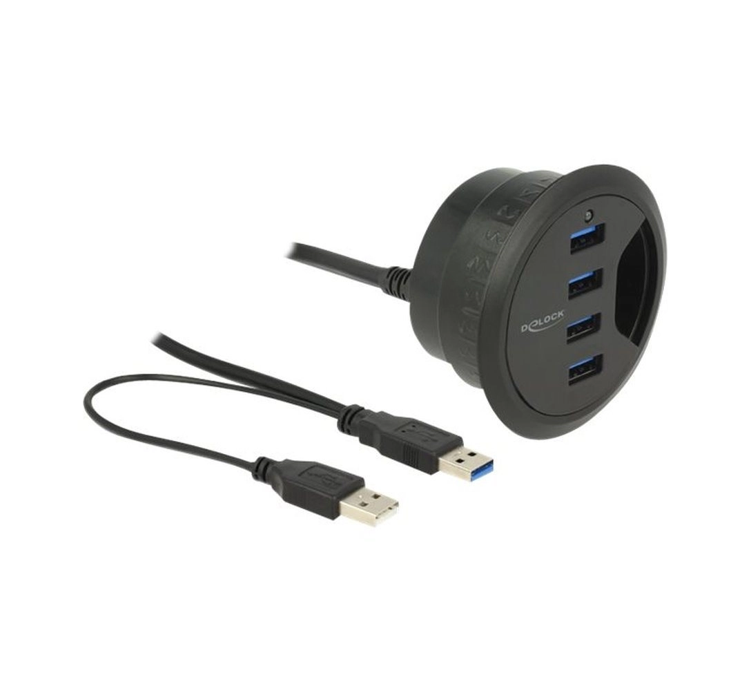 Tisch-Hub 4x USB 3.0 60mm, USB-Hub