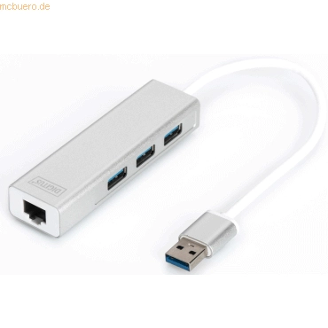 USB 3.0 3-Port Hub mit Gigabit LAN, USB-Hub