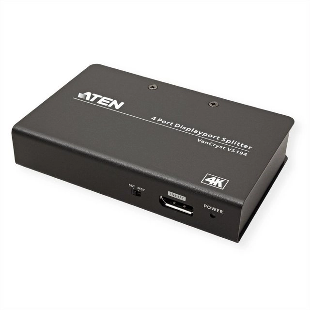 4-Port 4K DisplayPort Splitter, KVM-Switch