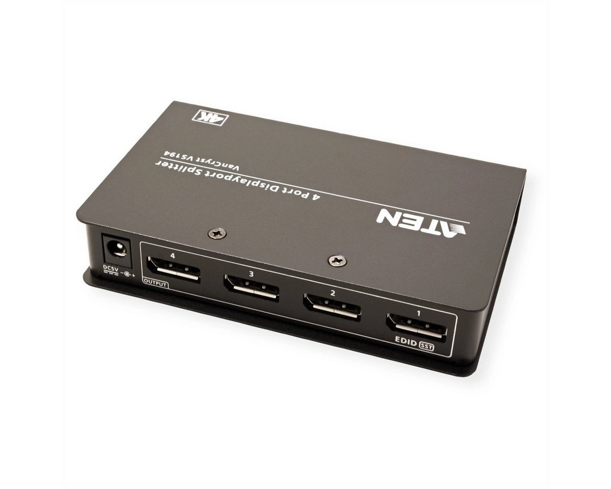 4-Port 4K DisplayPort Splitter, KVM-Switch