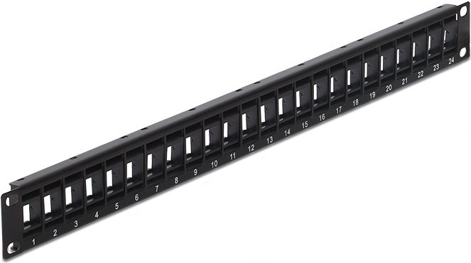19"Patchpanel 24 Keystone Ports