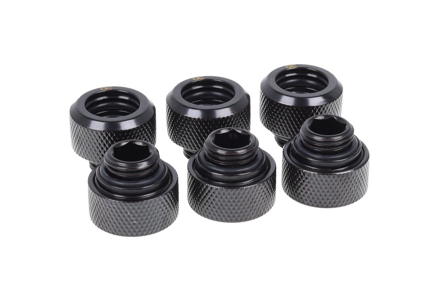 Eiszapfen 13mm HardTube Anschraubtülle G1/4, Schrauben-Set