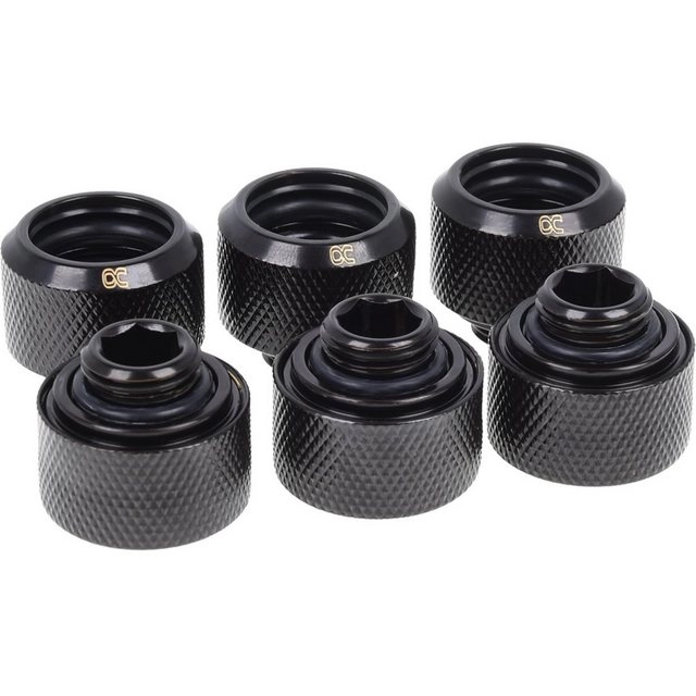 Eiszapfen 16mm HardTube Anschraubtülle G1/4, Schrauben-Set