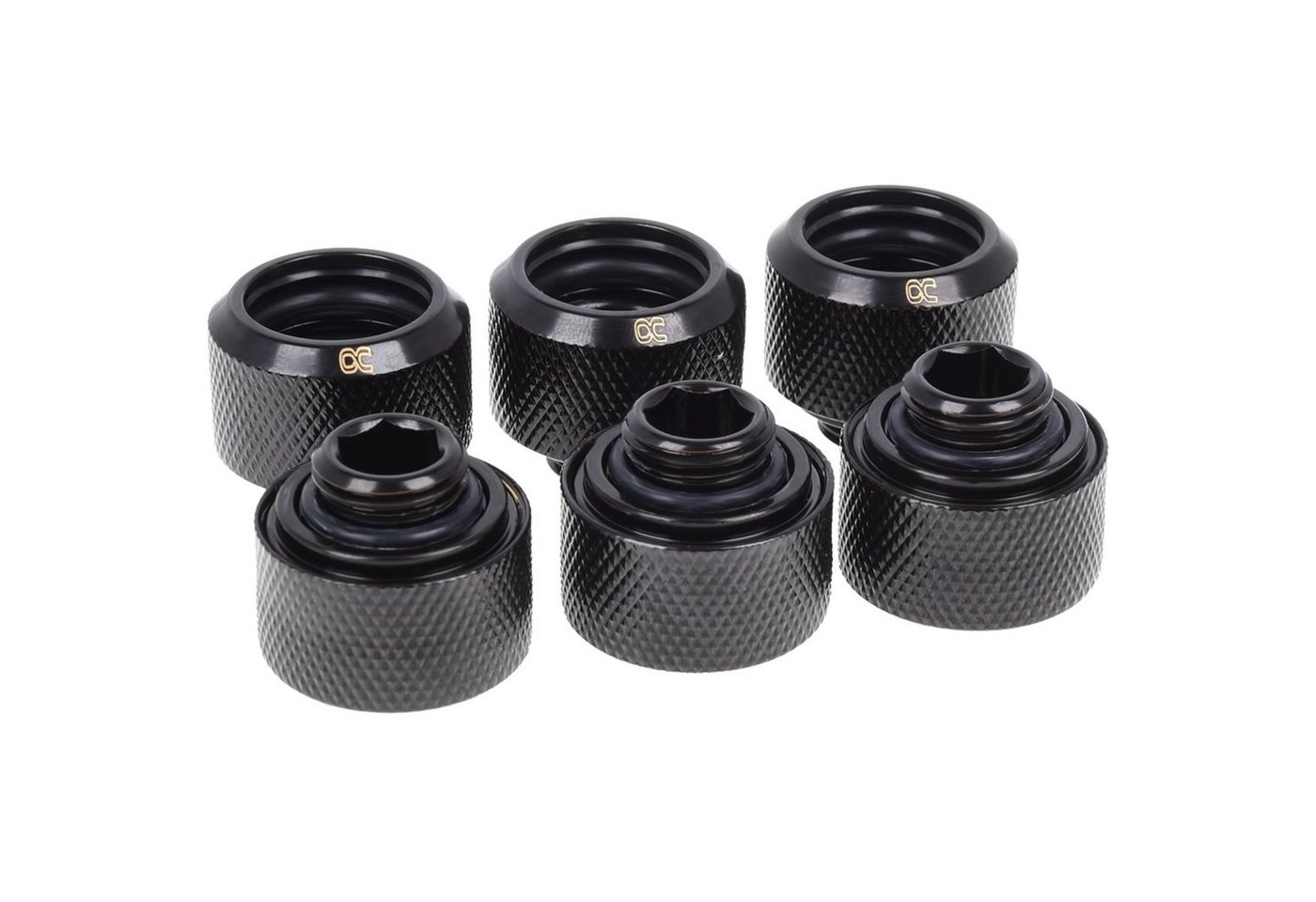 Eiszapfen 16mm HardTube Anschraubtülle G1/4, Schrauben-Set