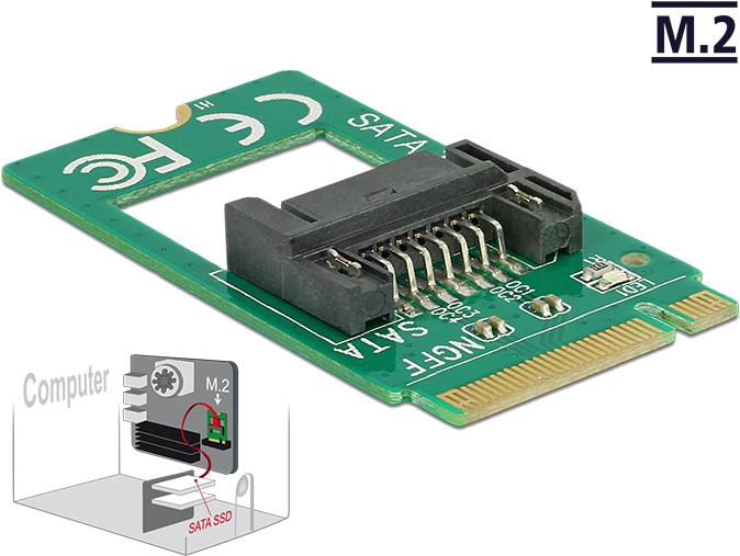 Adapter M.2 Key B -> SATA Pin 7, Serial ATA-Controller