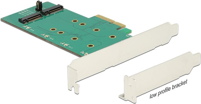 PCIe x1 > 2 x M.2 Key B, Serial ATA-Controller
