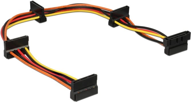 Kabel SATA 15-Pin Stecker > 4x SATA 15-Pin Buchse