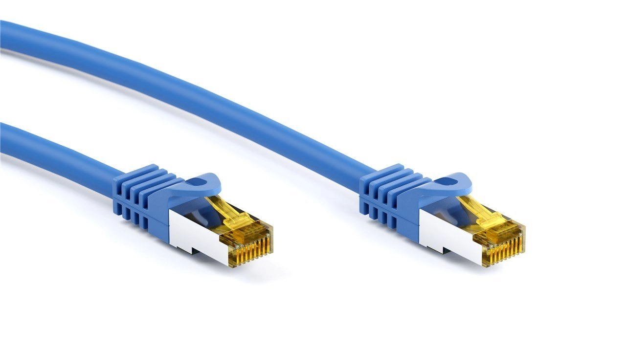 Patchkabel RJ-45 S/FTP mit Cat7 Rohkabel