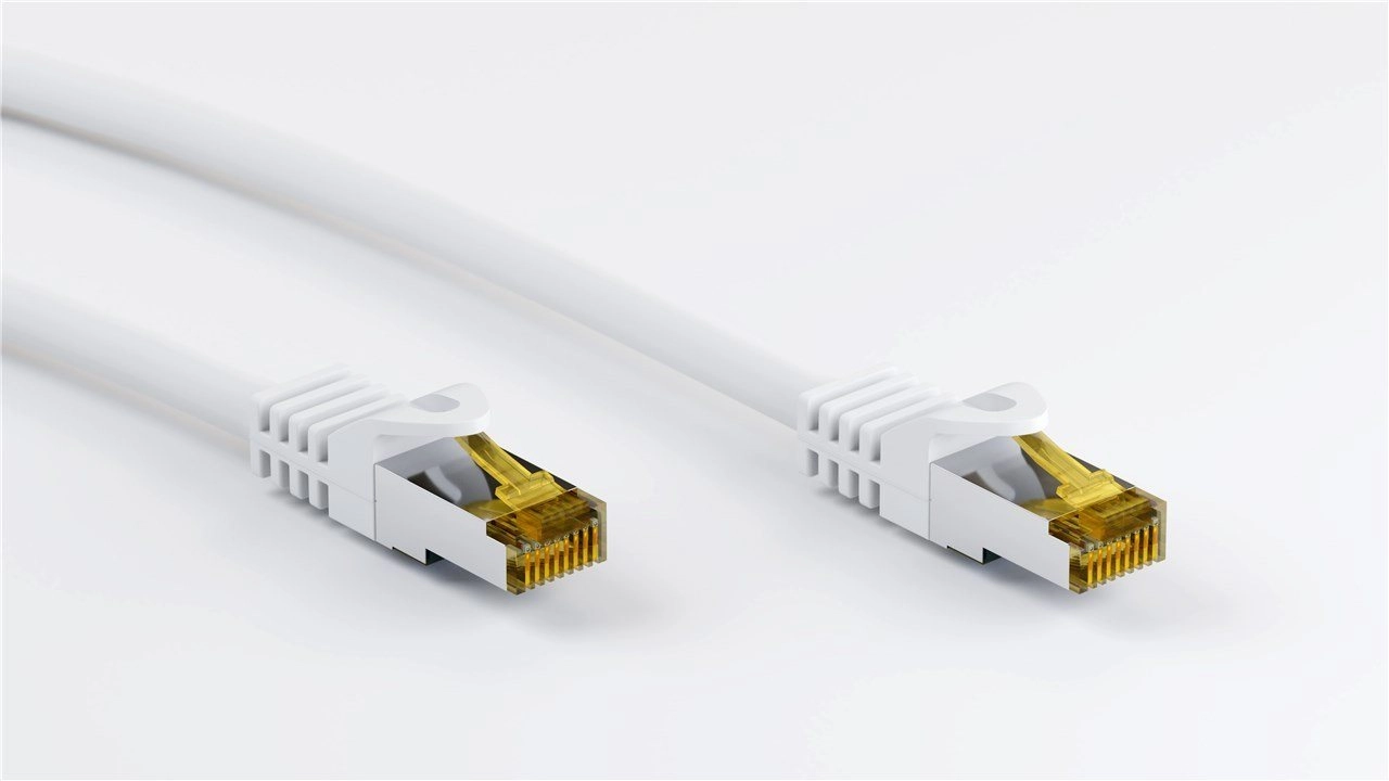 Patchkabel RJ-45 SFTP, mit Cat 7 Rohkabel