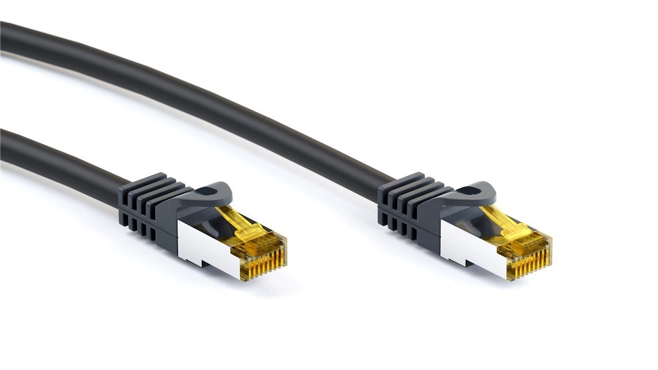 Patchkabel RJ-45 SFTP, mit Cat 7 Rohkabel