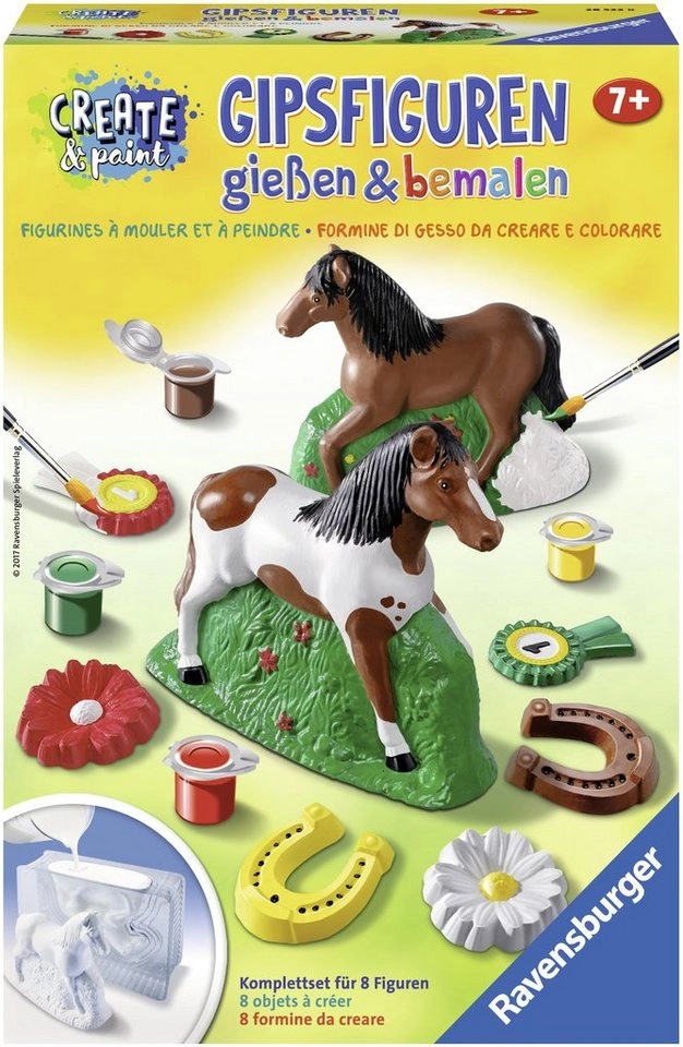 Gipsfiguren gießen & bemalen: Pferd, Basteln