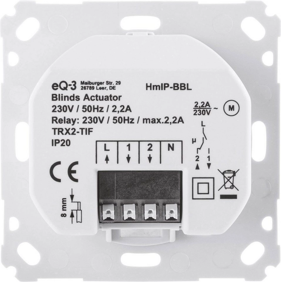 Smart Home Jalousieaktor für Markenschalter (HmIP-BBL)