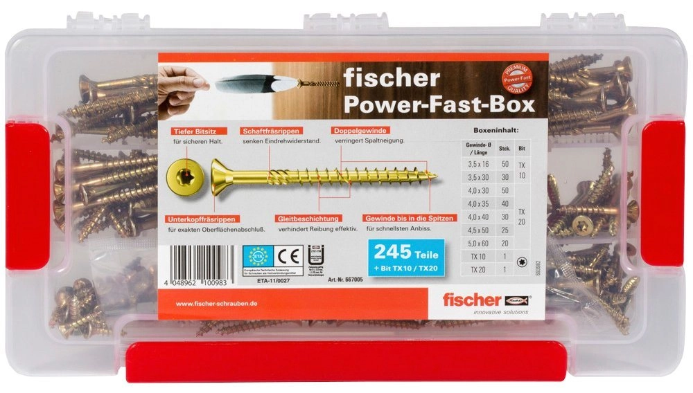 Power-Fast Box, Schrauben-Set