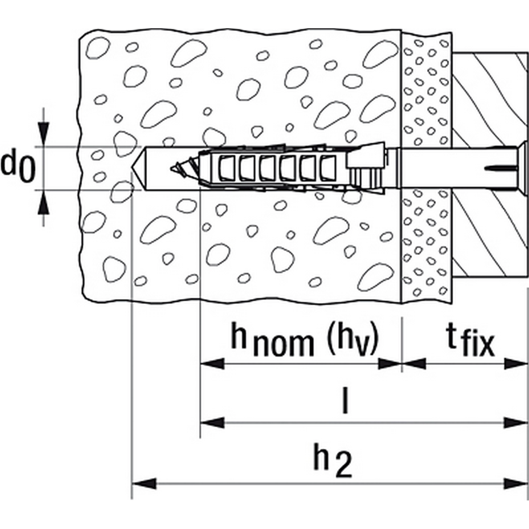 Langschaftdübel SXR 8x80 Z K DE