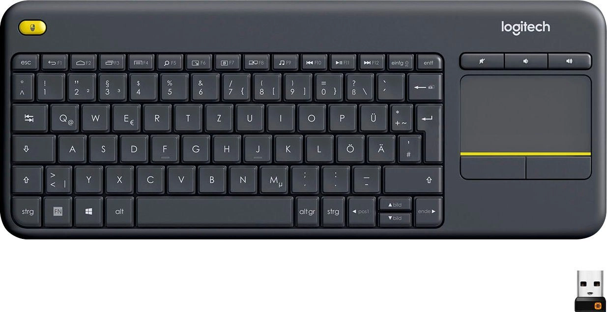 Wireless Touch Keyboard K400 Plus, Tastatur