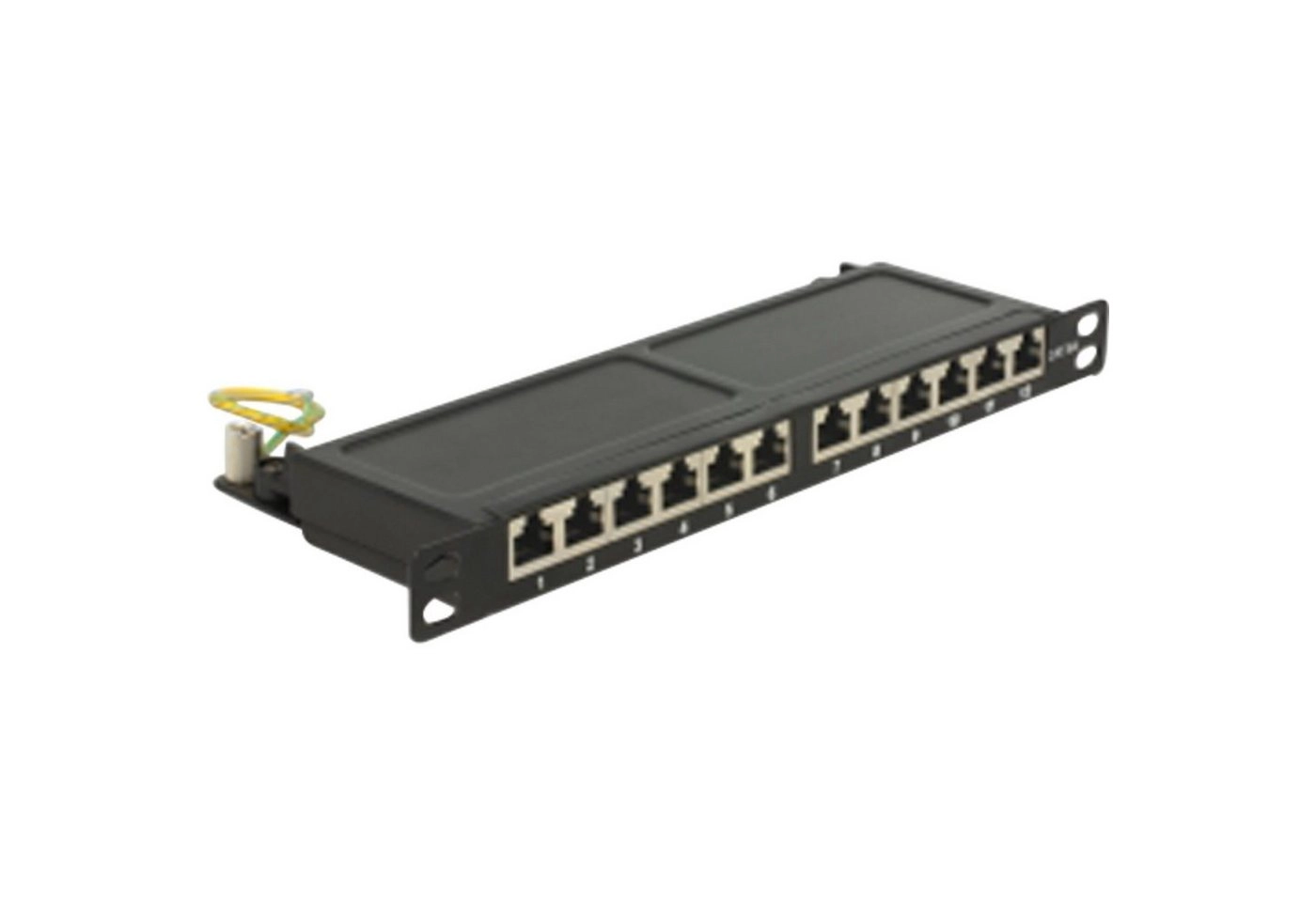 10"Patchpanel 12P Cat.6A 0,5HE