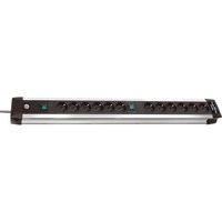 Premium-Alu-Line Technik Steckdosenleiste 12-fach